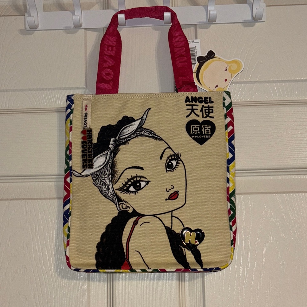 Gwen Stefani HARAJUKU LOVERS canvas tote bag purse ANGEL pinup girl vintage new